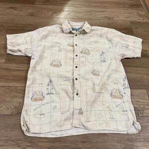 Vintage Y2K Big Dogs Tropical Hawaiian Button Shirt